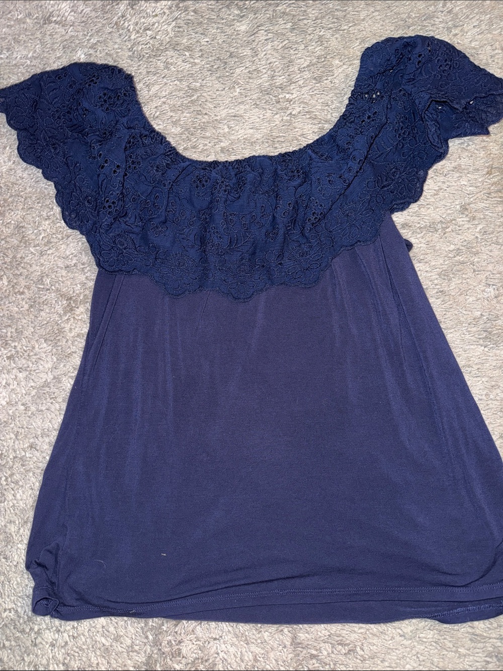 Maurice’s women’s off shoulder ruffle lightweight summer casual eyelet design XL - Picture 8 of 8